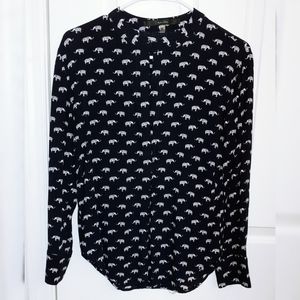 Navy elephant blouse